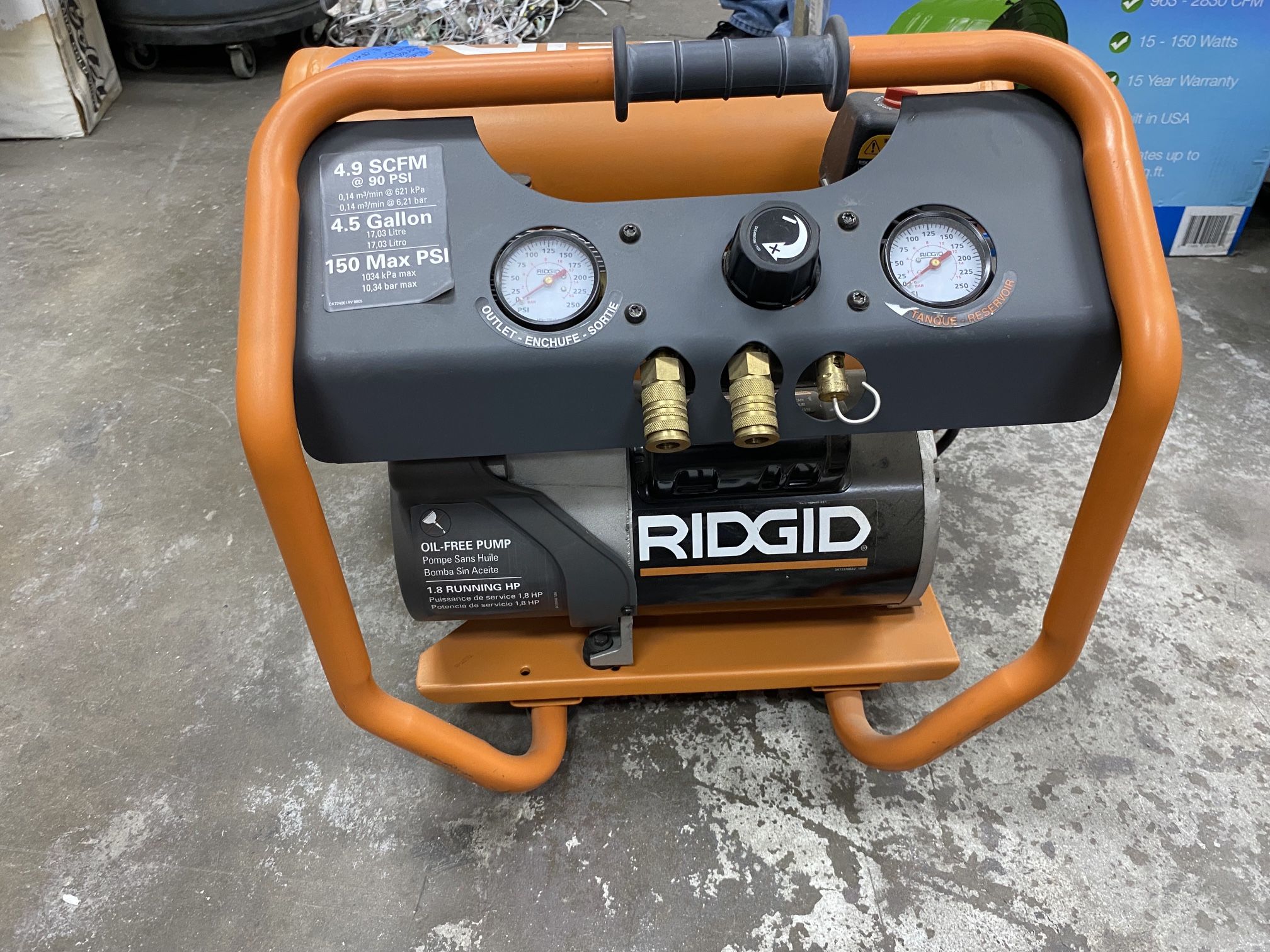Ridgid Mobile Air Compressor OF45150 Never Used