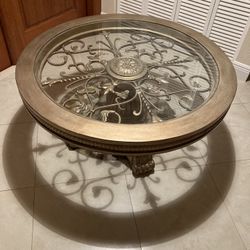 COFFEE TABLE & END TABLES GOLD PATINA 