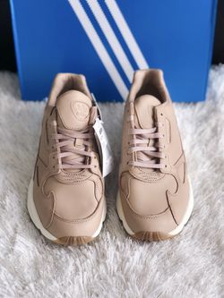 New ADIDAS Falcon Leather Chunky Sneakers Ash Pearl Womens Size 7 for ...