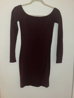 Off The Shoulder Long Sleeve Body Con Dress