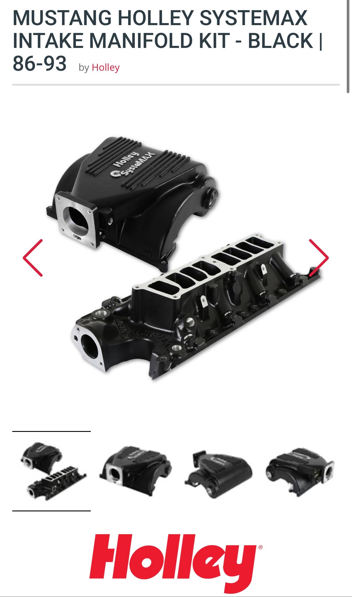 Holley Systemax 2 Intake Foxbody Mustang