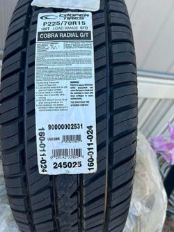 P225/70R15 COBRA DADIAL  GR 4 TIRES