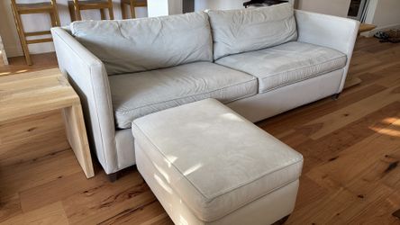 Crate and Barrel Dryden Sleeper Sofa and Ottoman