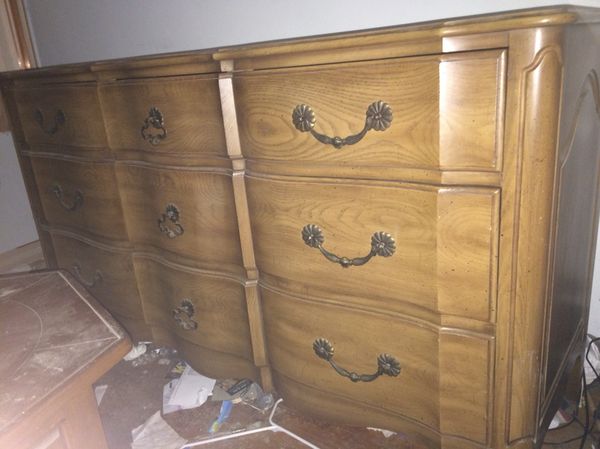 Antique Davis Cabinet Company Solid Wood Dresser For Sale In Los
