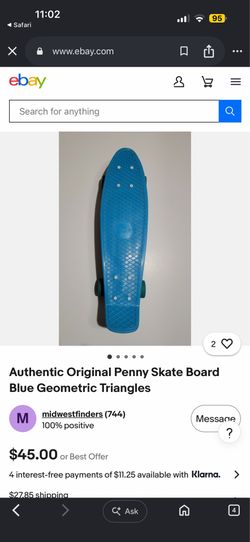 Skate Board Blue and pink Geometric Triangles selling together