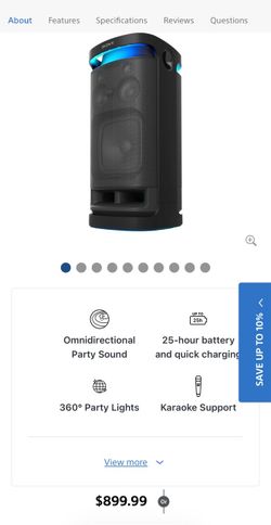 Sony SRS XV900 portable bluetooth speaker