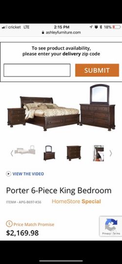 King Size Bedroom Set Of 3 Pieces No Mattress Included 