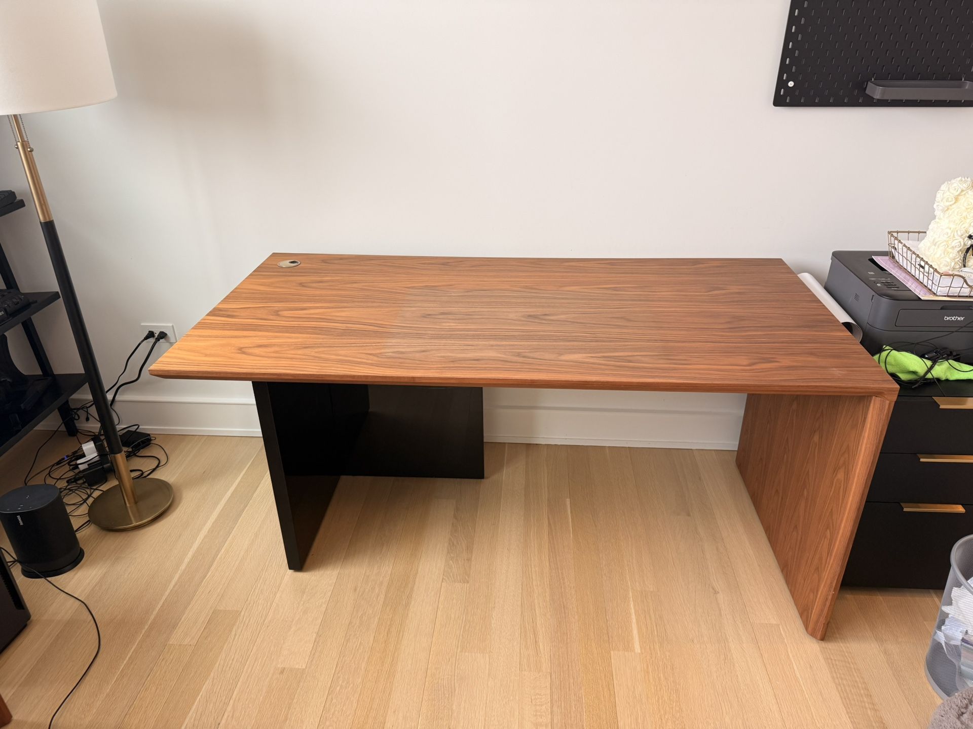 Rove Concepts gia Desk Walnut And Black Marble