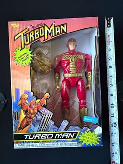 Funko Turbo Man Talking Light Up Poseable Figure 13" Rocket Pack