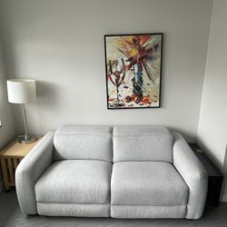 Bob’s Moonlight Dove 84” Power Reclining Loveseat – Like New