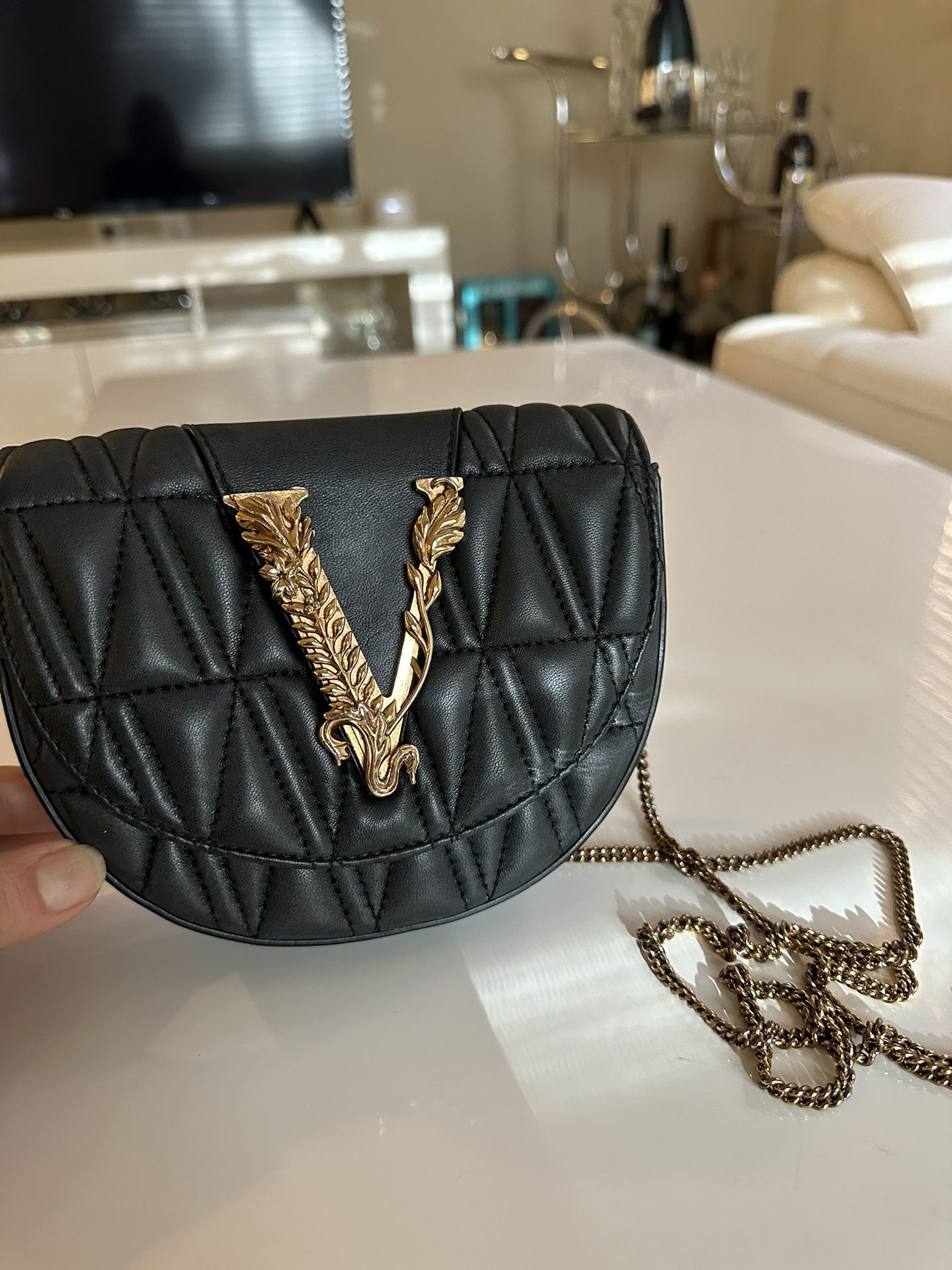 Authentic Versace bag Black With Gold 