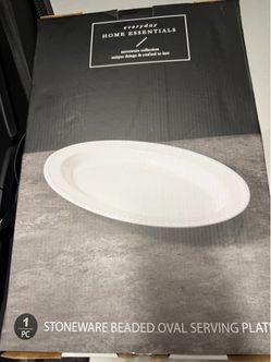 Beaded Oval Serving Platter home essentials