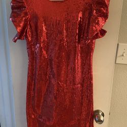 Red Sequin Dress