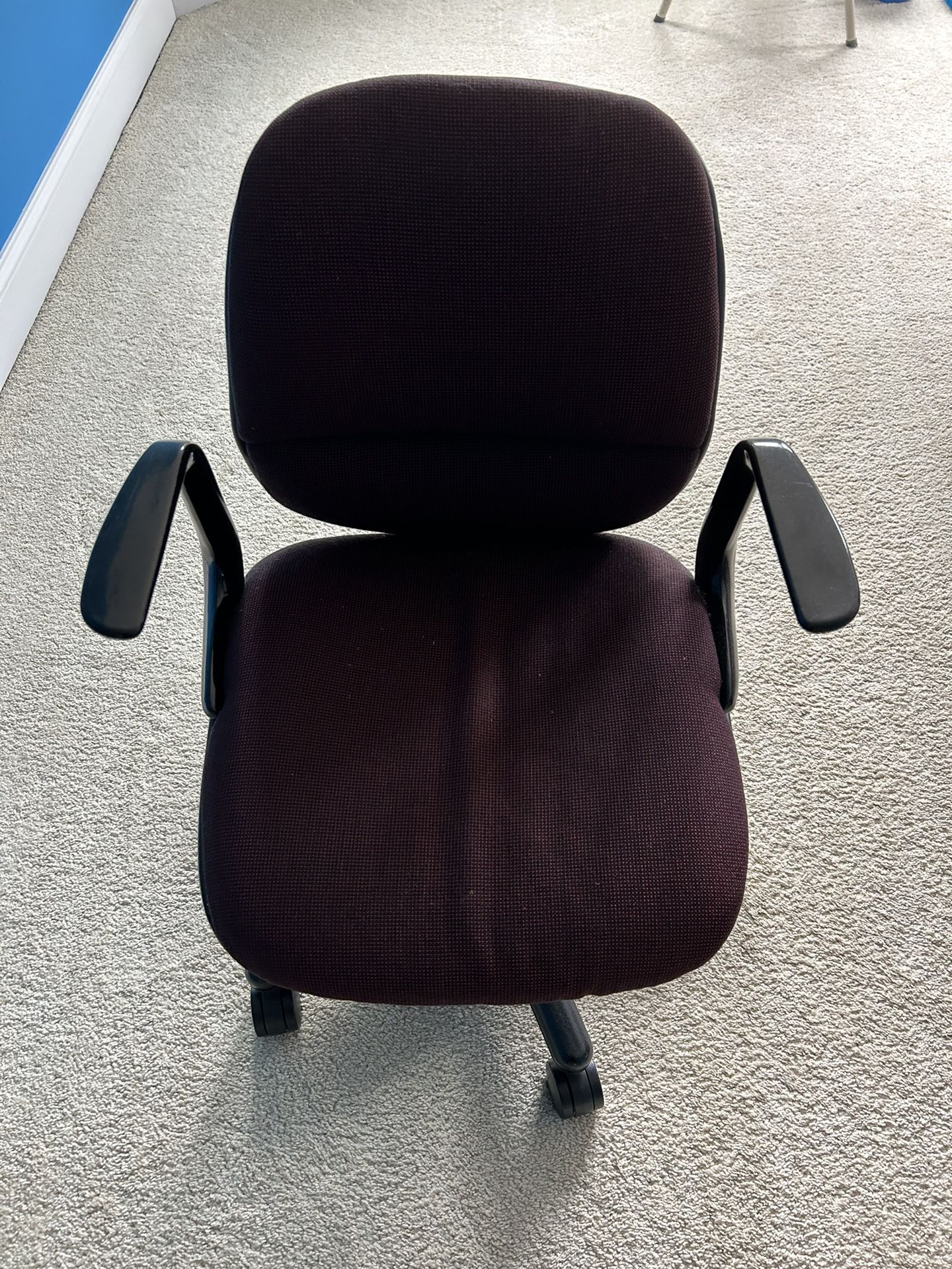 Home Office Fabric, Rolling Adjustable Chair, Burgundy