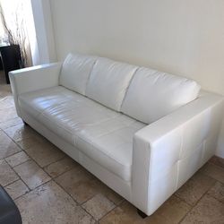 White Leather Couch
