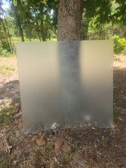 Sheet Of Frosted Satin Acid Etched Tempered Glass
