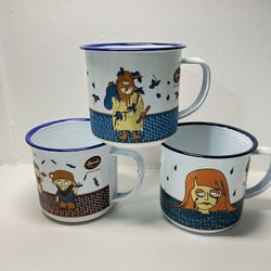 Vintage Costa Rica Leyenda Enamel Cups 3 piece’s 