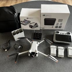 DJI Mini 3 Pro + Fly More Combo Kit Camera Drone with RC Remote + Extras