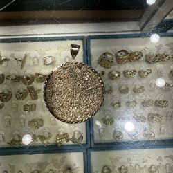 Aztec Sun Calendar Pendant 