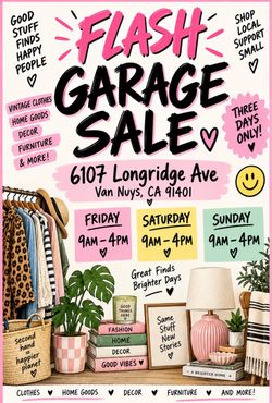 FLASH GARAGE SALE THIS WEEKEND 9/25-9/26-9/27!!!!