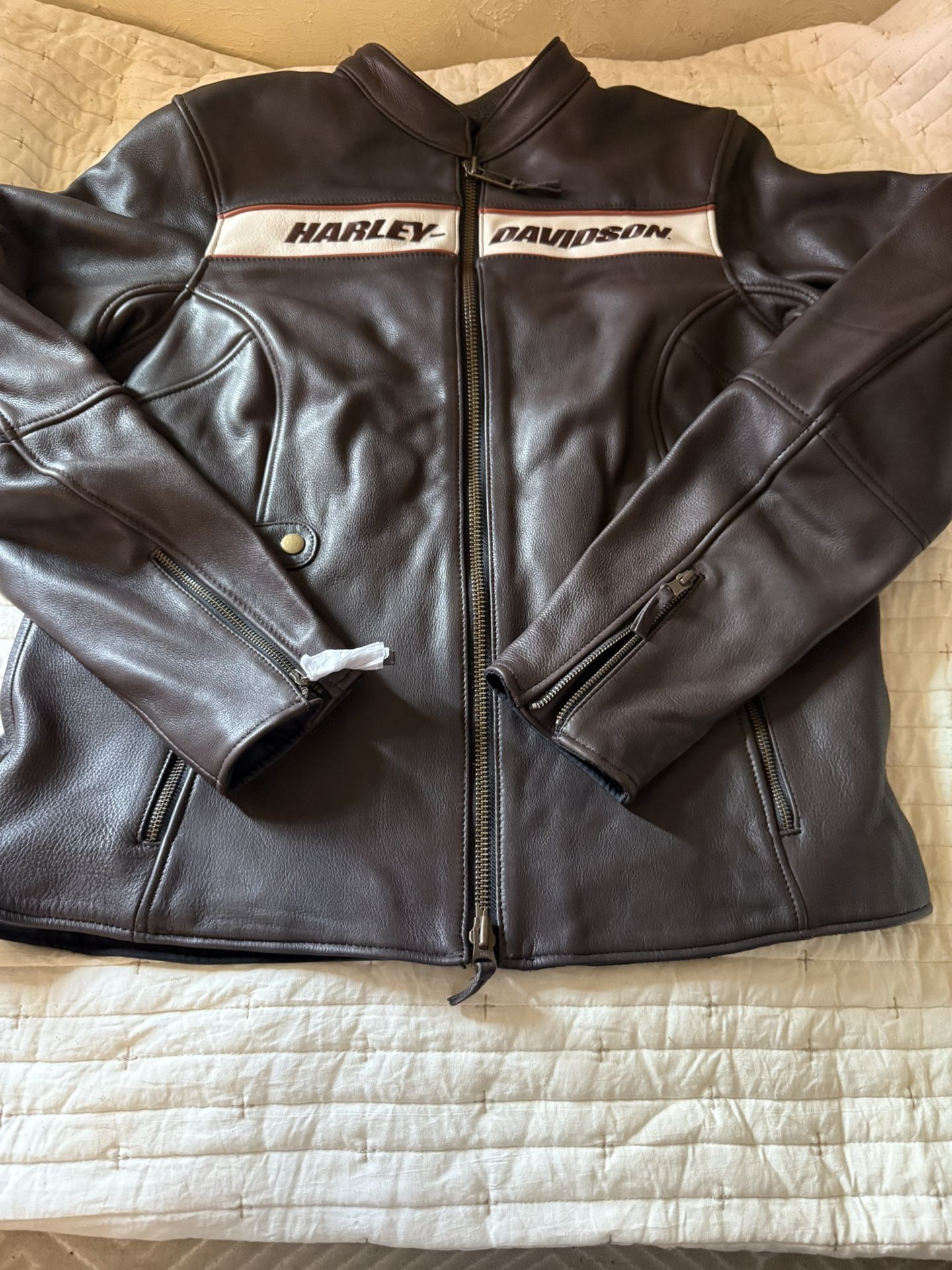 Harley Davidson Leather Jacket Womens Sz Xl