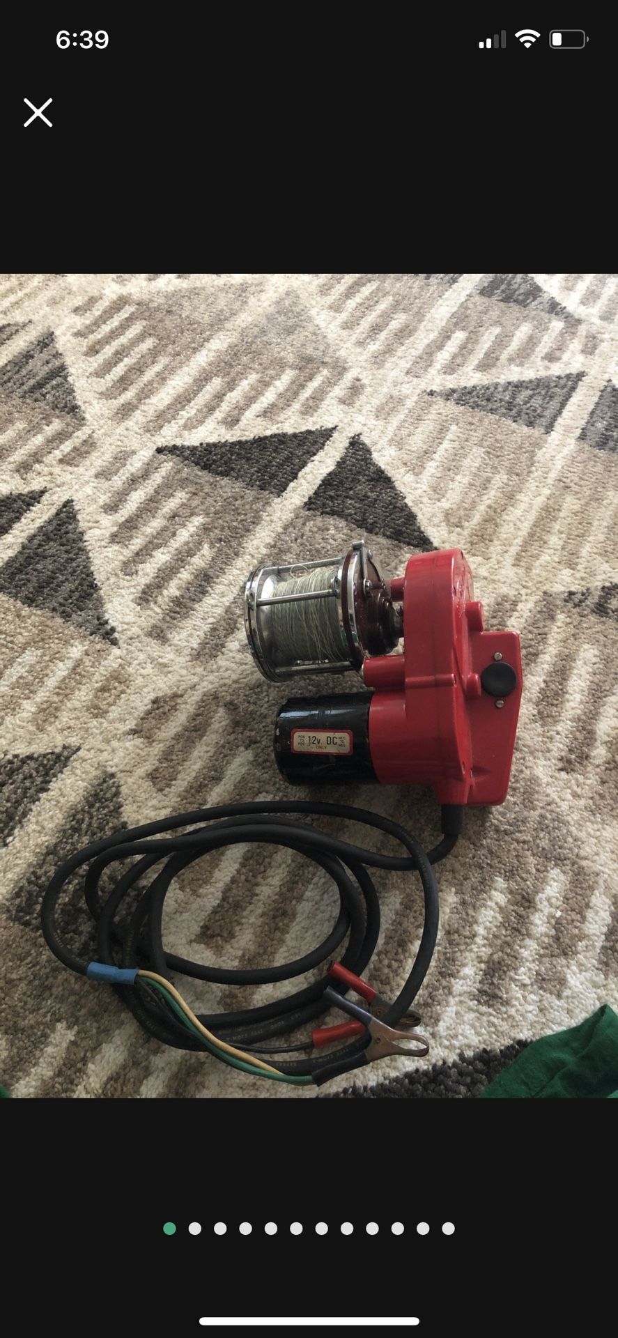 elec tra mate 12v fishing reel used