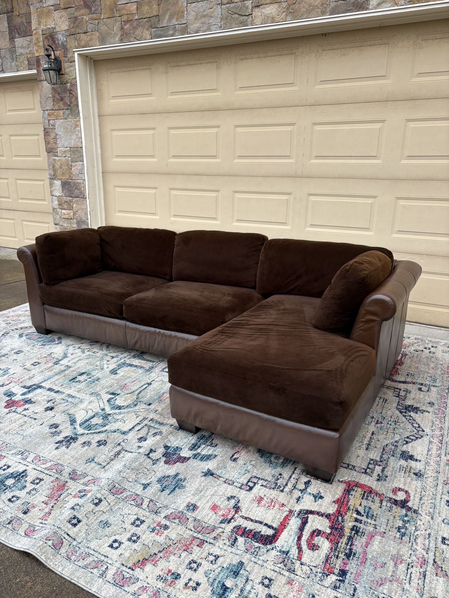 Bernhardt Brown Sectional Sofa