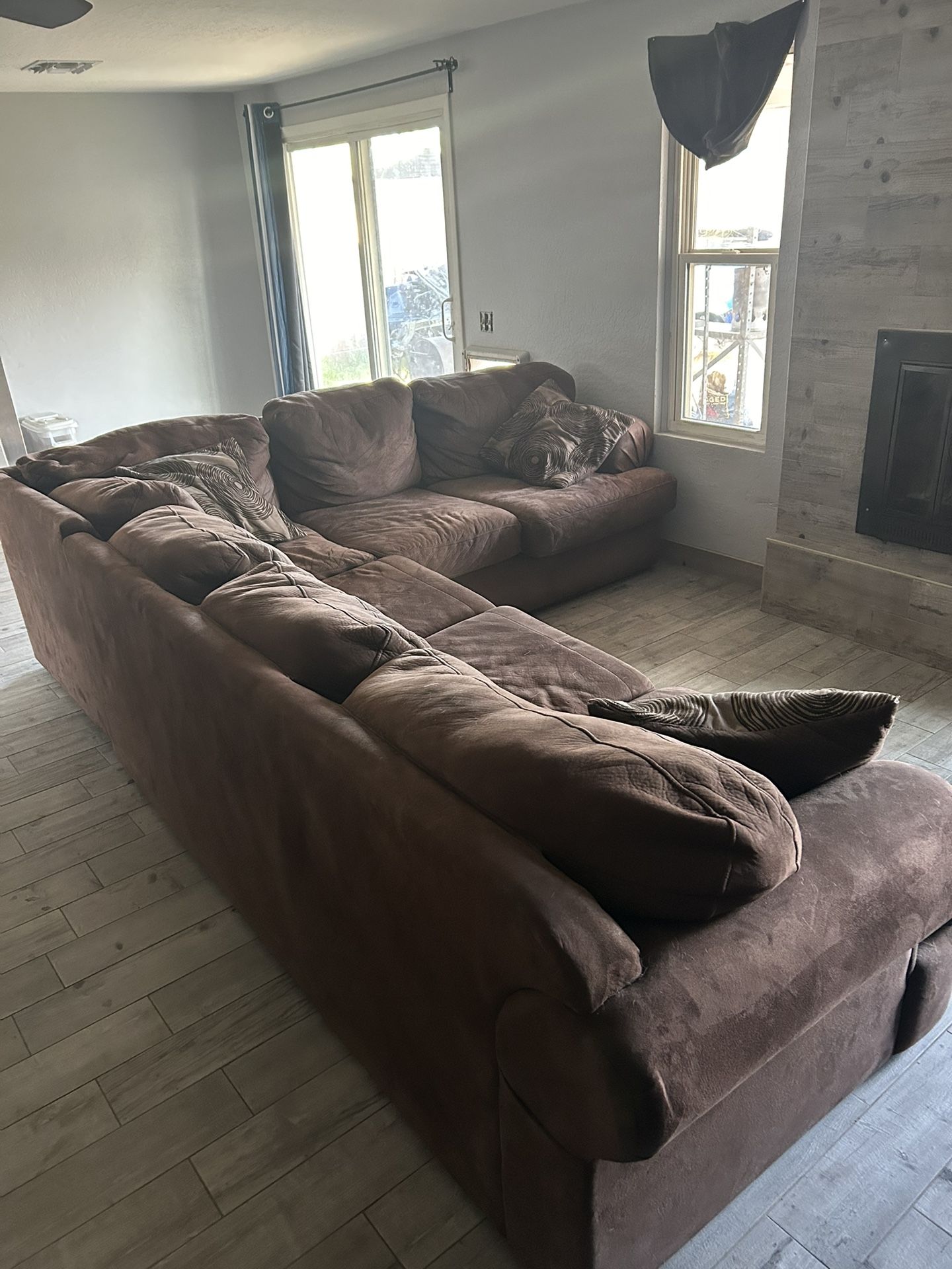 Microfiber sectional sofa