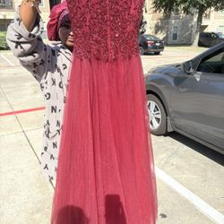 Burgundy Prom Dress 