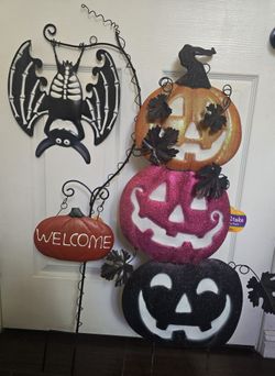 Halloween 2 Metal Outdoor Decorations 36x11"