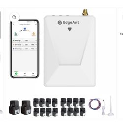 Edge Smart Home Energy Monitor with 16 50A and 2-200A Circuit Level Sensors, Real-Time Accurate Energy Consumption Tracking, WiFi Meter Solar/Net Mete