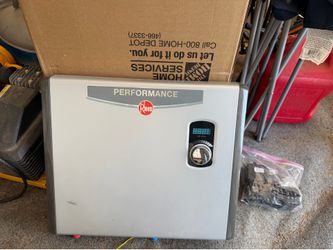 Tankless water heater and breakers