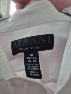 Alfani Regular Fit Dress Shirt Size M