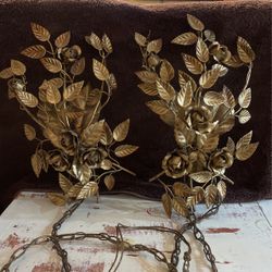 Italian Vintage Gold Leaf Light Scones 