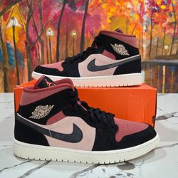 Nike Air Jordan 1 Mid Rust Canyon Size 12 Women's, 10.5 Men's