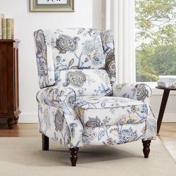 LUE BONA 30.5-in W Modern Floral Print Linen Theater seating Armchair