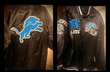 Detroit Lions NFL Satin Bomber Jacket 2x