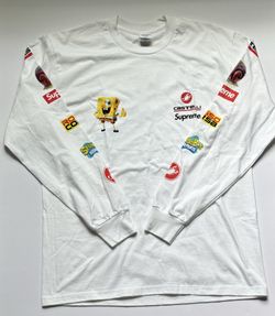 White Supreme x SpongeBob Tee Sizes Medium,Large