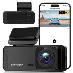 Dash Cam 1296P Front V300 WiFi Cars with App Night Vision 24H Parking 256GB Max