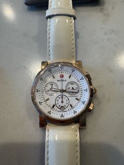 Rose Gold Stainless Michele Watch With Extra Straps 