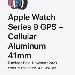 Apple Watch Series 9 GPS/Cell 41MM