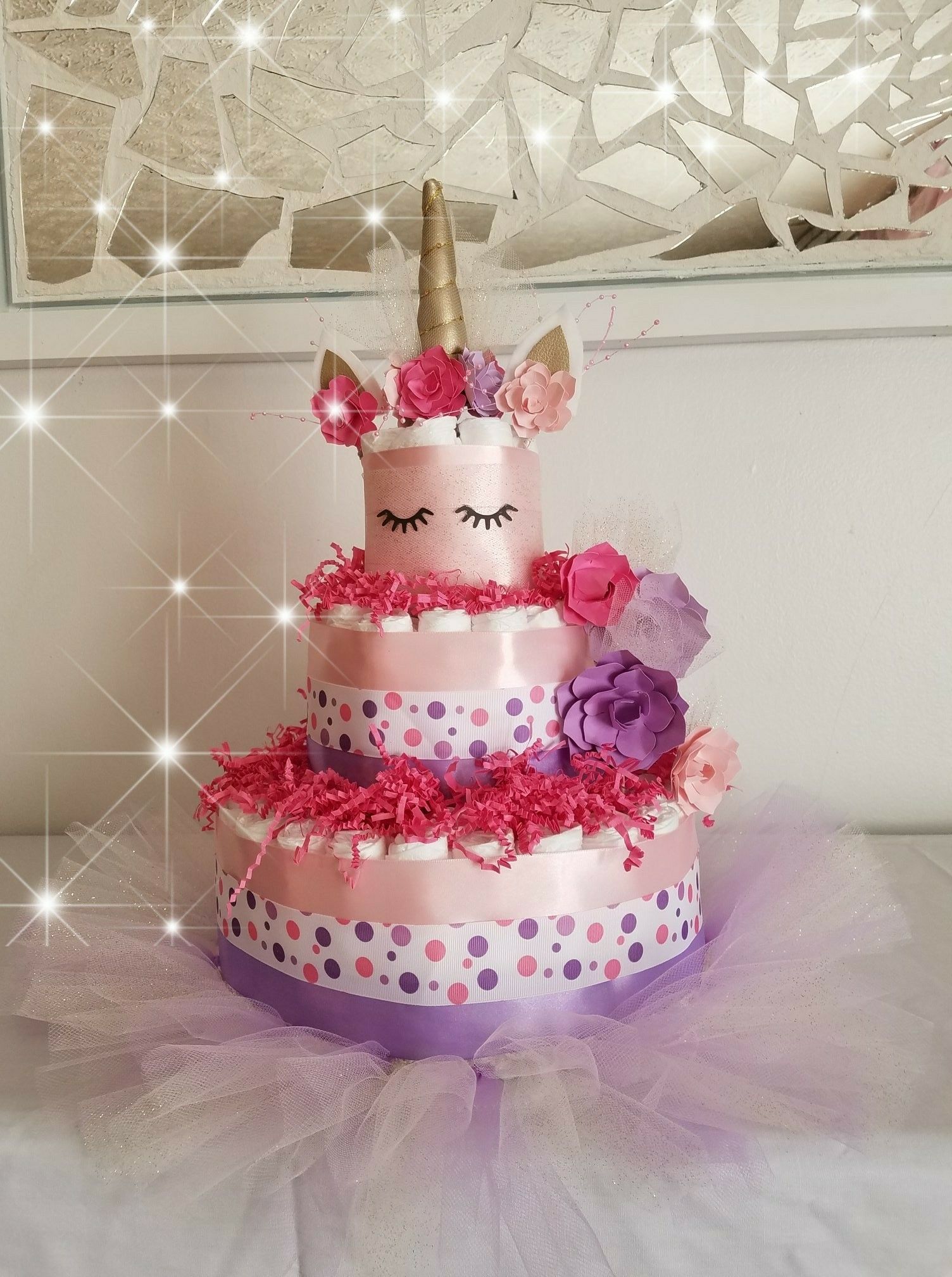Unicorn Diaper Cake