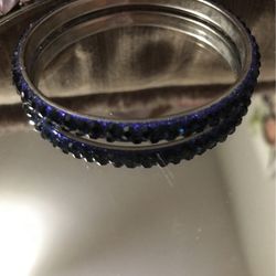 Beautiful ! Blue Sapphire Bangle Bracelet !!!