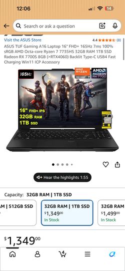 high end gaming laptop(asus tuff a16)