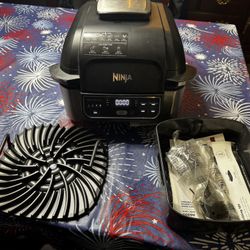 Ninja AG302 JM1 5-in-1 Indoor Grill - Black & Silver