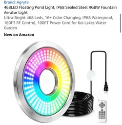 Agryte 468 LED Floating Pond Light RGBW