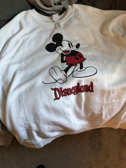 White Mickey Mouse Sweatshirt Size XXXL