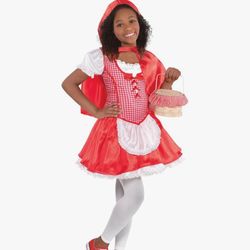 Girls Little Red Riding Hood Halloween Costume Size 10 To 12 Years Old