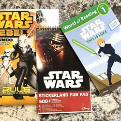 Star Wars Reader, Coloring + Activity Book +  Stickers and Fun Pad