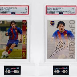 2 LIONEL MESSI 2004 Panini Sports Mega Cracks PSA ROOKIE CARDS 